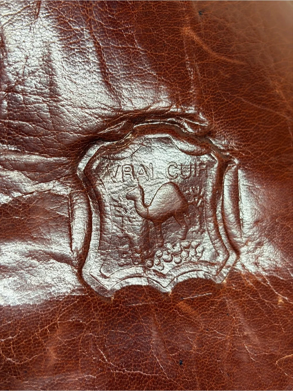 Vintage Vrai Cuir‎ Leather Tapestry Backpack - Boho Moroccan Handcrafted Bag
